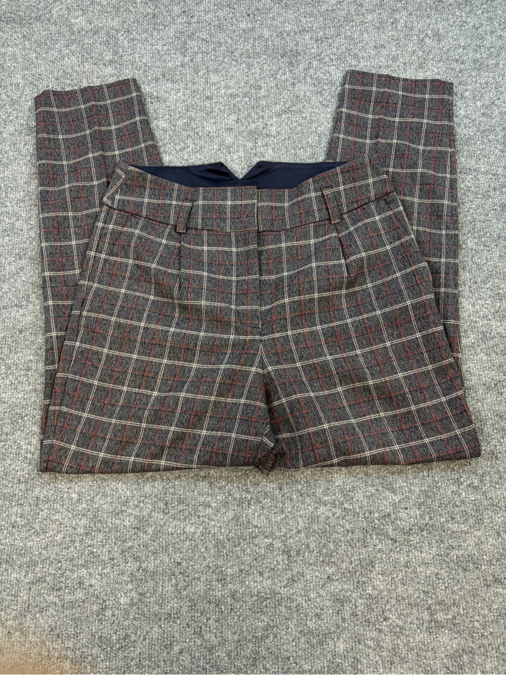 Express Glen Plaid Ankle High Rise Slim Trouser Pants | Career Office Y2K | 8R - Picture 7 of 16